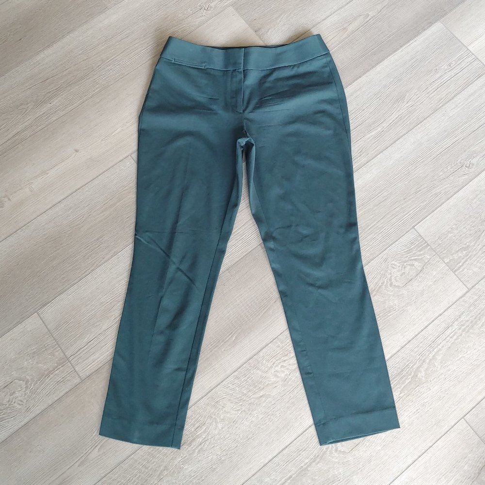 LOFT Julie cropped stretch pants (hunter green)